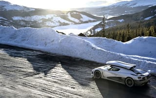 Обои Koenigsegg, гиперкар, белый, горы, Agera R, топ гир, Кенигсегг, дорога, снег, суперкар, Агера Р, Top Gear, высшая передача, самая лучшая телепередача