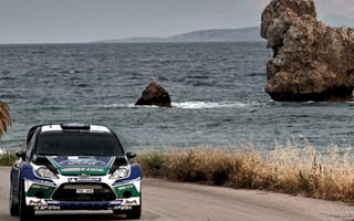 Картинка Fiesta, Вода, Ford, Дорога, Море, Rally, WRC, Греция, Гонка, Jari-Matti Latvala