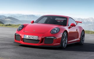 Картинка Porsche, Спорткар, Автомобиль, 911, GT3, Красный, 2014, Red, Порше, Sportcar