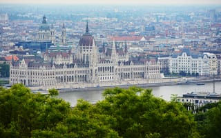 Картинка панорама, архитектура, Будапешт, panorama, Дунай, Budapest, Венгрия, architecture
