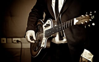 Картинка человек, гитара, музыка