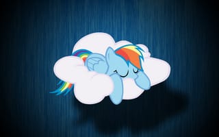 Картинка My Little Pony, MLP, Rainbow Dash, облако, Рейнбоу Дэш