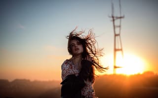 Картинка девушка, волосы, по мотивам фильма, Twin Peaks, Jesse Herzog, солнце