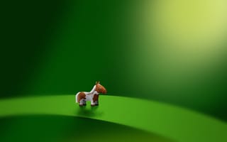 Обои лист, лошадь, зеленый, пони, микро