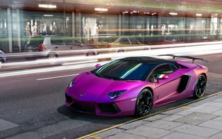 Картинка Lamborghini, Oakley Design, ламборгини, Aventador, фиолетовый, purple, автомобиль, LP760-4, violet