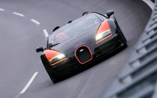 Обои Bugatti, Vitesse, 16.4, Veyron, Вейрон, Бугатти, поворот, гиперкар, Grand Sport, передок, World Record Car Edition, суперкар