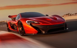 Картинка McLaren, МакЛарен, передок, оранжевый, P1, концепт, Concept, П1, суперкар, небо