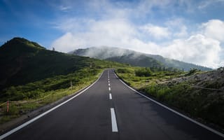 Картинка road, sky, clouds
