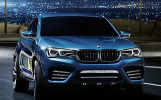 Картинка BMW, бмв, фары, передок, мощный, Concept, X4