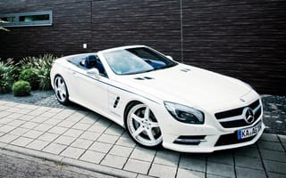 Обои Mercedes-Benz, AMG, car, Roadster, white, SL 63, GT