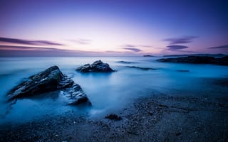 Картинка море, ночь, берег
