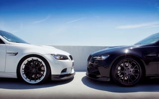 Картинка 3Series, черная, брата, белая, два, BMW