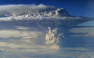 Картинка вулкан, Пуйеуэ, Puyehue, дым, Чили, пепел