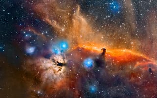 Картинка звезды, Туманность Конская Голова в созвездии Ориона, космос