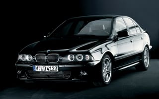 Картинка черный, BMW, High-Line Sport, E39, black, седан, автомобиль, 5 Series