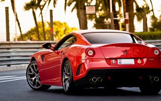 Обои Ferrari, Машина, Красная, Red, GTO, Sportcar, Sun, 599, Феррари, Солнце, Спорткар