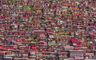 Картинка город, Гардзе-Тибетский автономный округ, Larung Gar, Китай, провинции Сычуань, домики