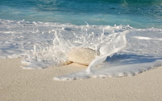 Обои Пляж, Вода, Песок, Камень, Океан