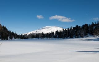 Картинка зима, снег, Nature, Снежное Поле, Snow Field, Frost, Гора, Мороз