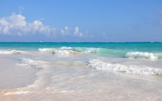 Картинка океан, доминикана, релакс, вода, волны, курорт, песок, пляж, море, отдых