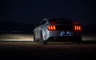 Картинка RTR, Ford Mustang, вид сзади, Стиль, полумрак, 2017