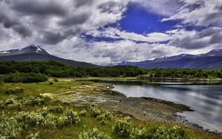 Картинка небо, облака, Аргентина, Argentina, горы, Tierra del Fuego, Ushuaia