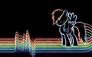 Картинка my little pony, rainbow dash, rainbow, line, neon, линии, dash, радуга, дэш, mlp, неон, lines, рэйнбоу