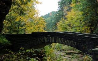 Картинка Мост, Осень, USA, США, Fall, Bridge, Colors, Autumn