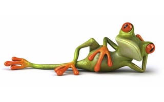 Картинка Free frog 3d, лягушка, графика, поза