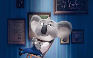 Картинка film, animated film, Buster Moon, Matthew McConaughey, Universal Pictures, Illumination Entertainment, Sing, koala