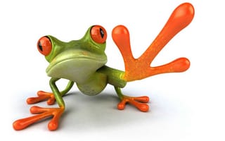 Картинка Free frog 3d, лапа, лягушка, графика