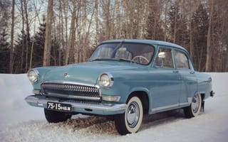 Картинка Газ 21, волга, автомобиль, ретро, снег, Volga, легенда, СССР