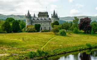 Картинка замок, Шотландия, Scotland, Замок Инверари, Inveraray Castle