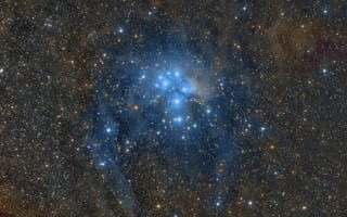 Картинка Звёздное скопление, космос, звезды, M45, Pleiades