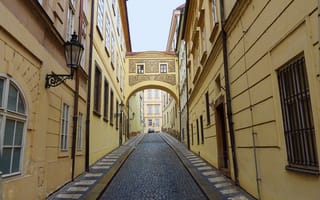Картинка Дорога, Прага, Чехия, Здания, Prague, Road, Street, Улица