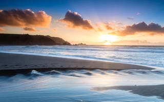 Картинка Rockaway Beach, US, Pacifica, пляж, океан, берег, песок, CA, утро