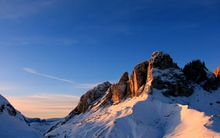 Картинка Campitello di Fassa, горы, вершина, Trentino-Alto Adige, снег, IT