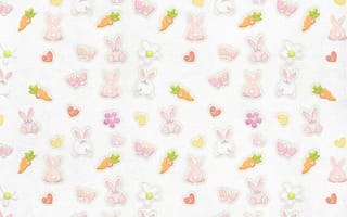 Картинка бабочки, текстура, детская, кролик, зайцы, морковка