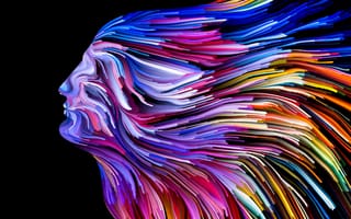 Картинка colors, face, hair, head