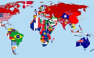 Картинка Флаги, год, 1930, карта, мира, стран