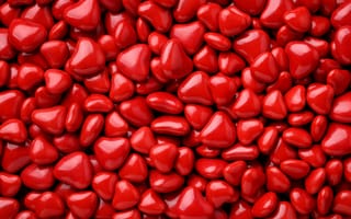 Картинка red, сердечки, heart, конфеты, romantic
