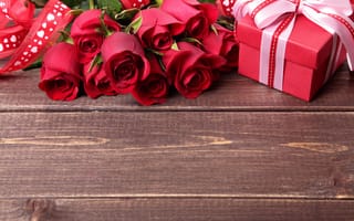 Картинка подарок, бант, roses, romance, gift, colorful, розы, день святого Валентина, red, Valentine's Day, романтика, beautiful, лента
