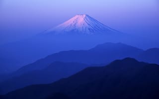Картинка небо, вечер, Фудзияма, Япония, утро, гора Фуджи