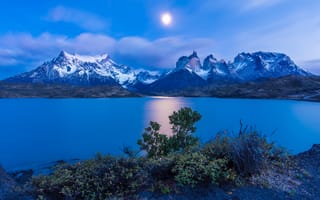 Картинка озеро, рассвет, утро, Torres del Paine, Patagonia, Чили, Chile