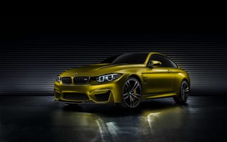 Обои BMW, Золотистая, Coupe, БМВ, Concept, M4