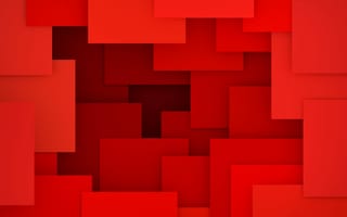 Обои design, red, 3D rendering, geometric shapes, geometry, abstract