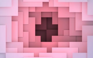 Обои colorful, 3D rendering, geometric shapes, abstract, design, geometry, pink