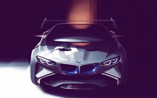 Картинка BMW, арт, race car, Gran Turismo, Vision, front, Concept Car, рисунок