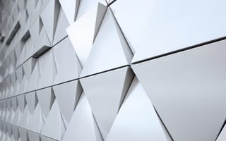 Обои abstract, design, texture, треугольник, triangle, wall, steel