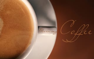 Картинка кофе, надпись, пена, чашка, эспрессо, макро, morning coffee, напиток